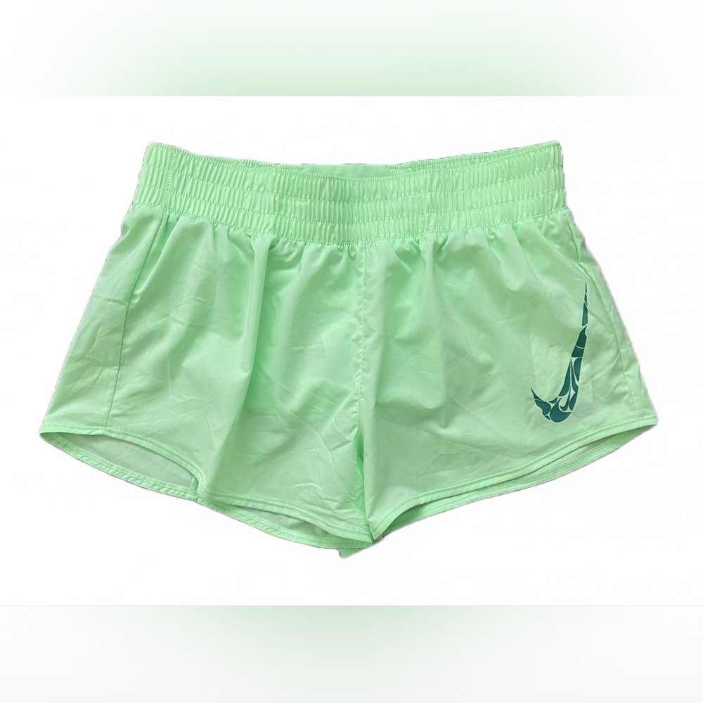 Nike One Dri-Fit Women’s Gym Athletic Green Running Shorts Brief-Lined  Size XL